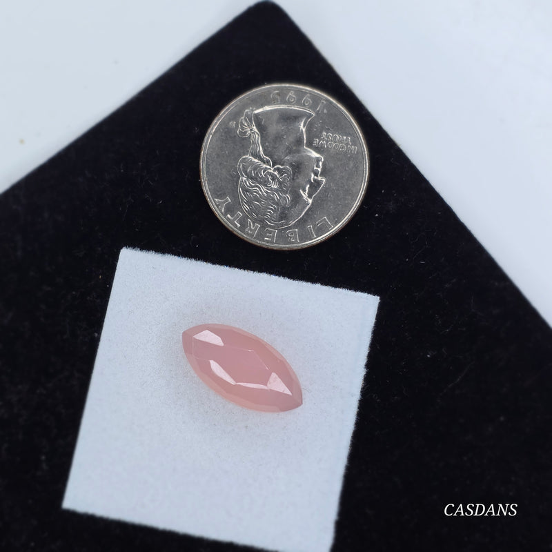 Pink Onyx 9x18mm Marquis Rosecut Cabochon