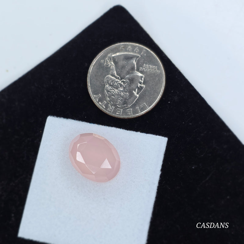 Pink Onyx 12x16mm Oval Rosecut Cabochon
