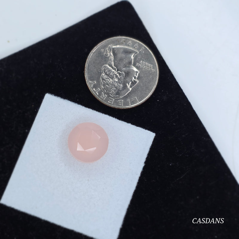Pink Onyx 12mm Round Rosecut Cabochon