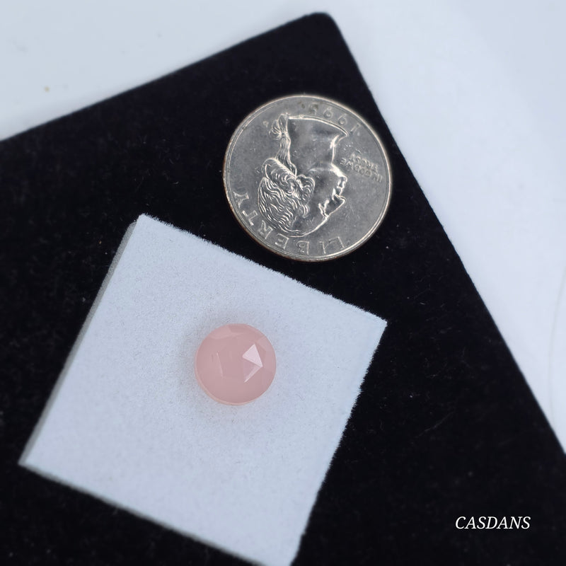 Pink Onyx 10mm Round Rosecut Cabochon
