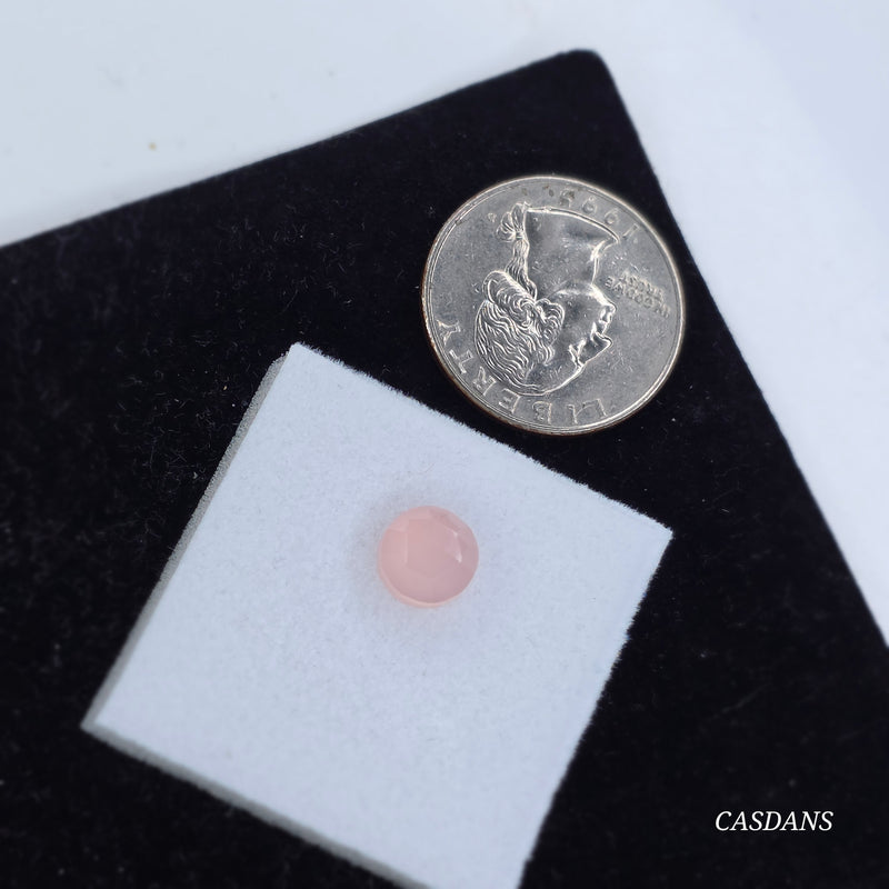 Pink Onyx 8mm Round Rosecut Cabochon