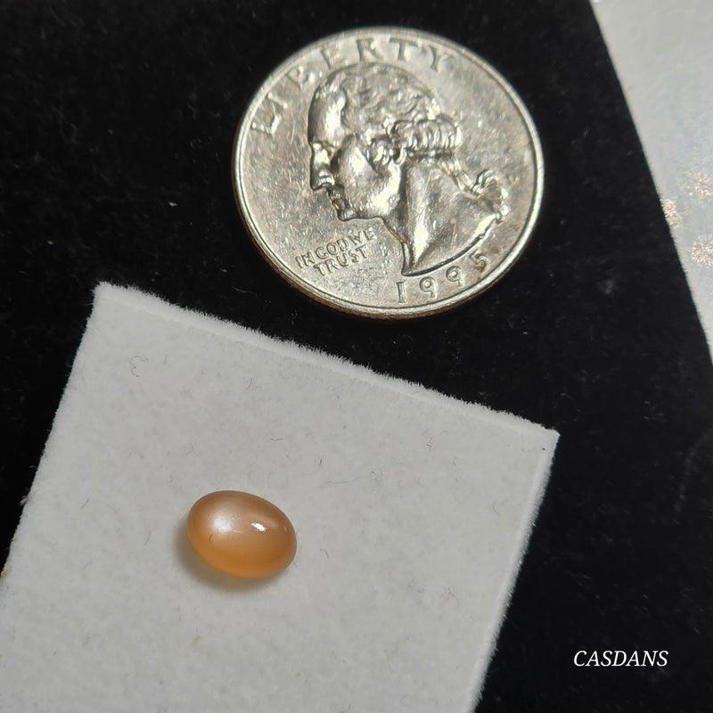 Peach Moonstone 6x8mm Oval Cabochon
