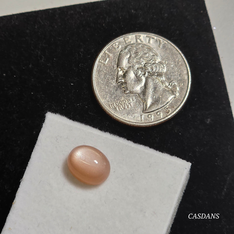 Peach Moonstone 8x10mm Oval Cabochon