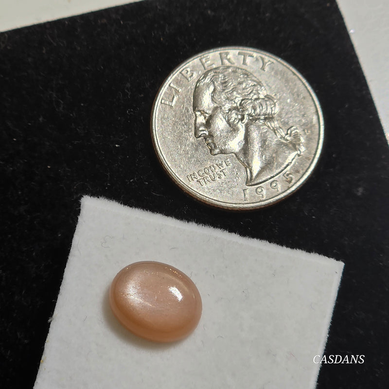 Peach Moonstone 9x11mm Oval Cabochon