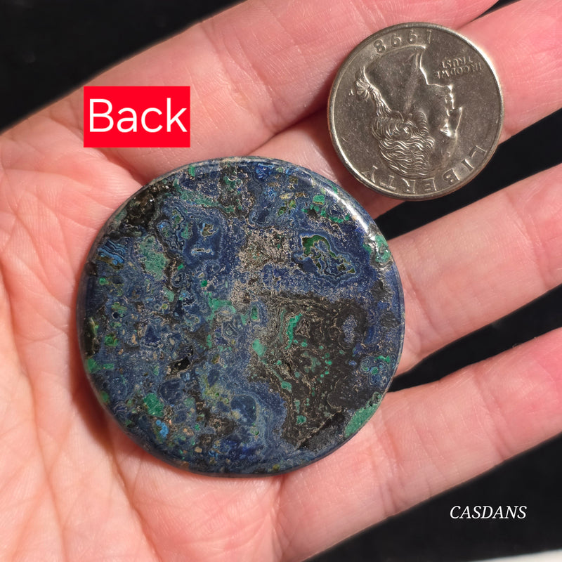 Imperfect Azurite, Malachite in Matrix Cabochon
