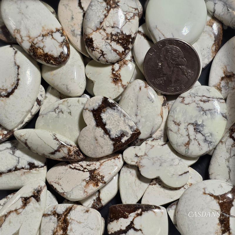 IMPERFECT 30 Piece Lot Magnesite Cabochons