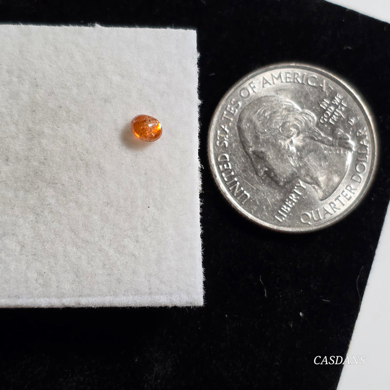 Madras Sunstone 3x4mm Oval Cabochon - Calibrated (1 piece)