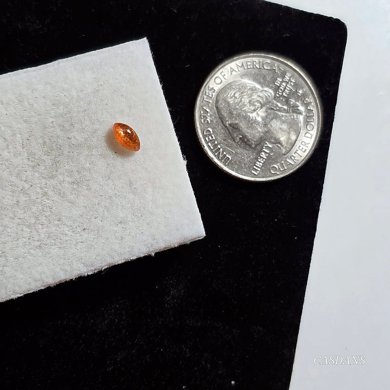 Madras Sunstone 3x6mm Marquis Cabochon - Calibrated (1 piece)