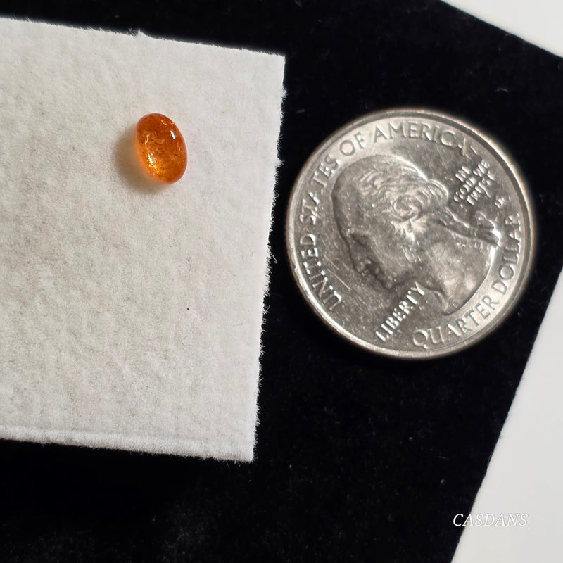 Madras Sunstone 4x6mm Oval Cabochon - Calibrated (1 piece)