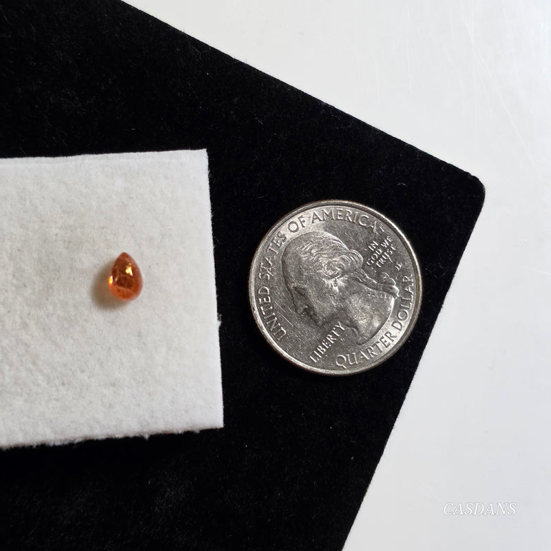 Madras Sunstone 4x6mm Pear Cabochon - Calibrated (1 piece)