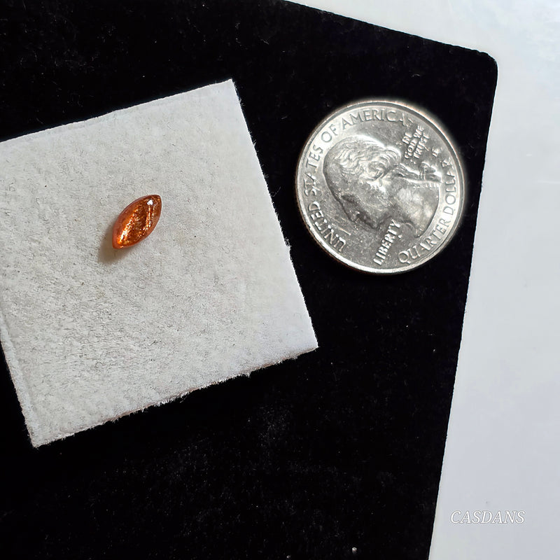 Madras Sunstone 4x8mm Marquis Cabochon - Calibrated (1 piece)