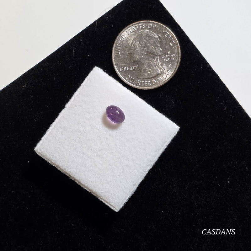 Amethyst 5x7mm Oval Cabochon - Calibrated