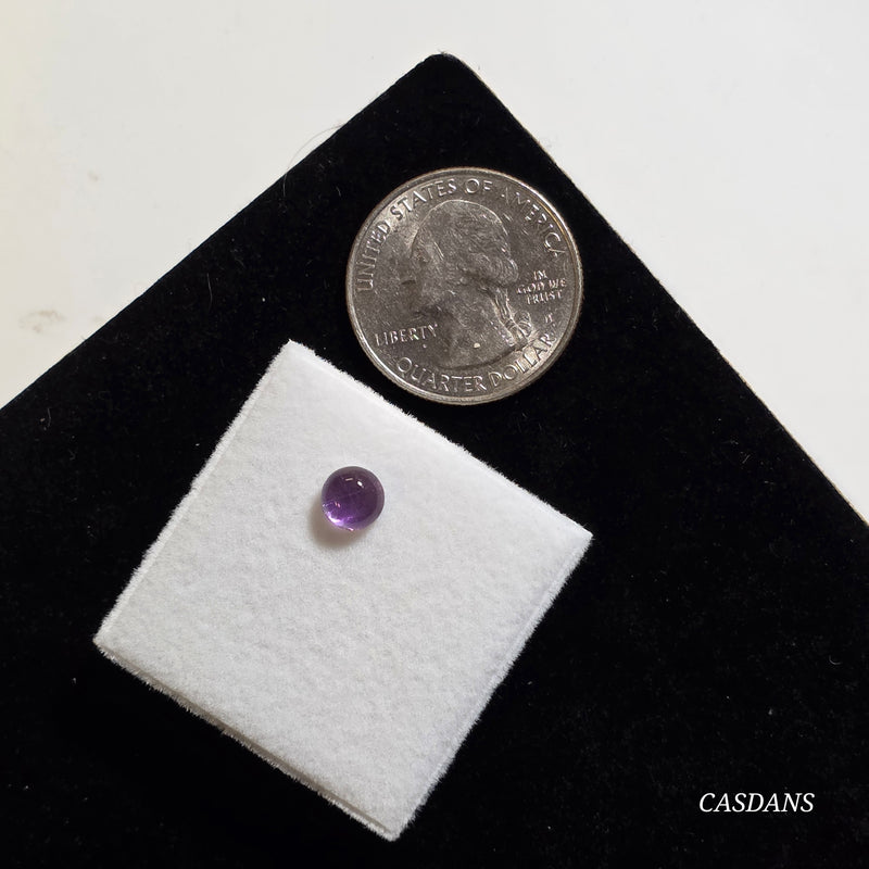 Amethyst 6mm Round Cabochon - Calibrated