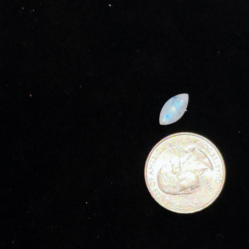 Rainbow Moonstone 6x12mm Marquis Cabochon - Calibrated