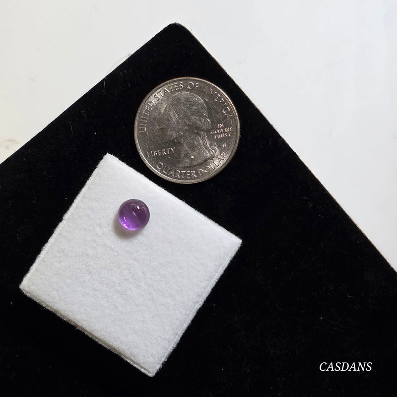 Amethyst 7mm Round Cabochon - Calibrated