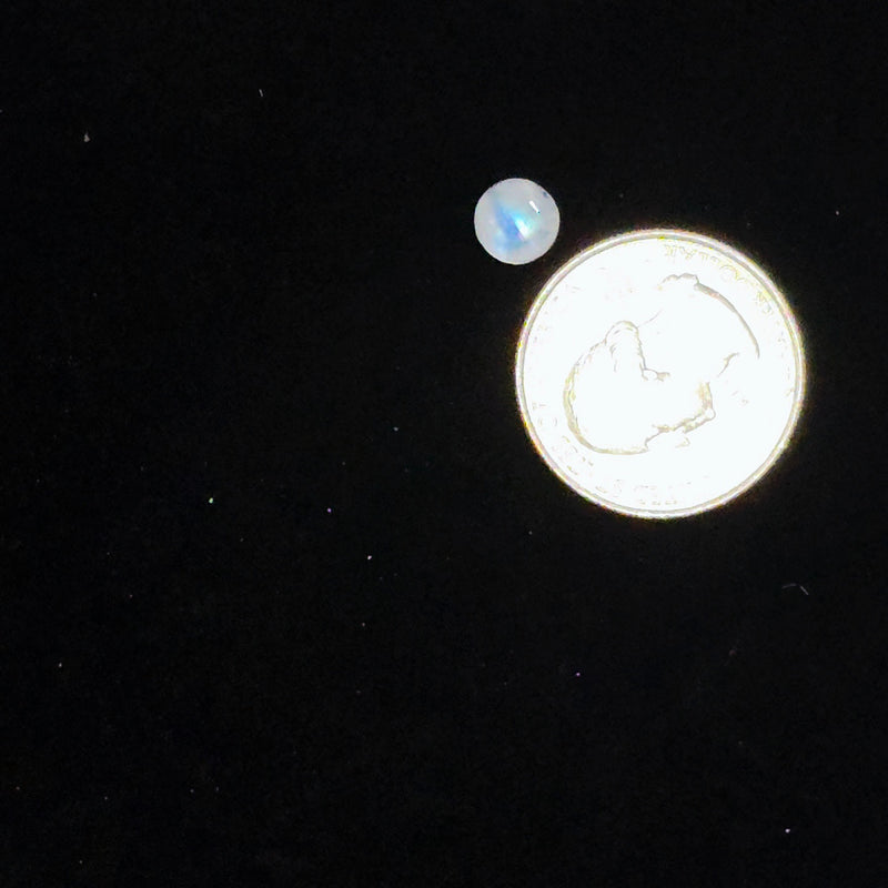 Rainbow Moonstone 7mm Round Cabochon - Calibrated