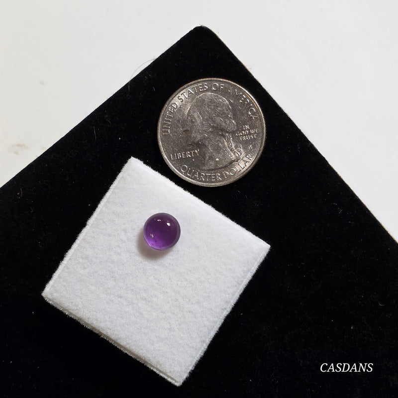 Amethyst 8mm Round Cabochon - Calibrated