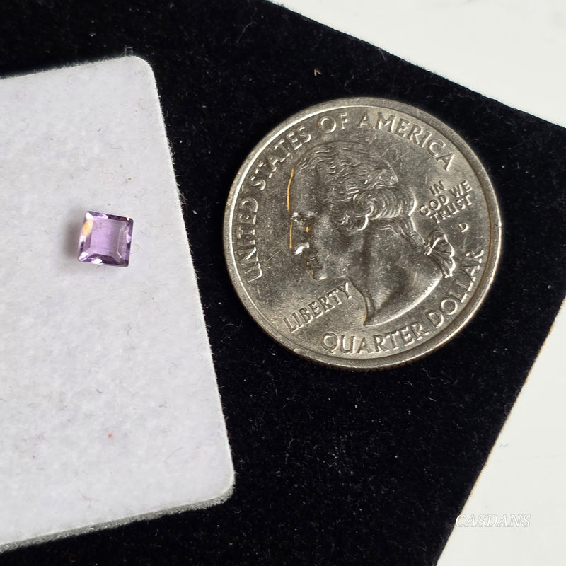 Amethyst 4mm Princess Cut Facet - Calibrated (1 Piece)