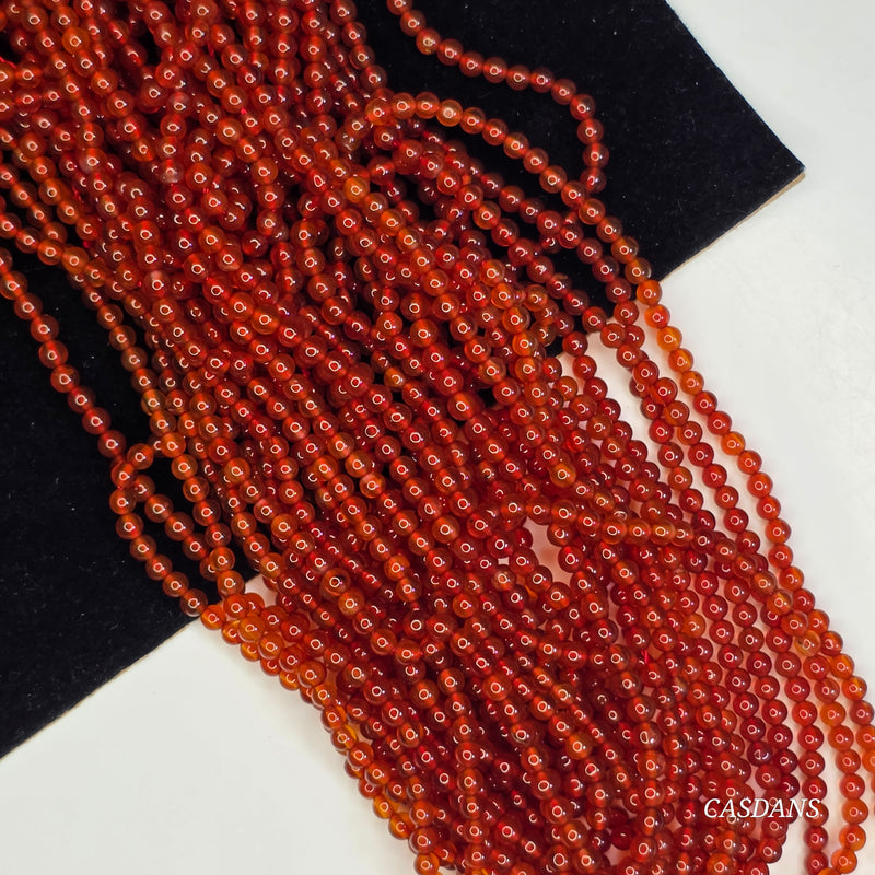 Carnelian 2mm Smooth Round Bead