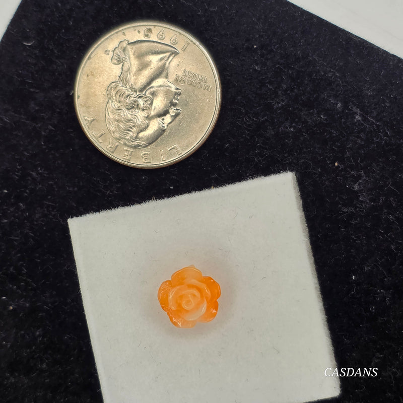 10mm Shell Powder Rose Bead - Peach Blossom