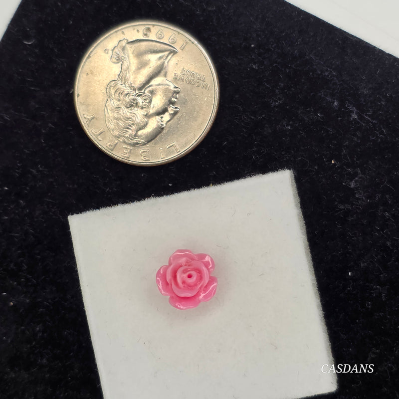 10mm Shell Powder Rose Bead - Province Pink