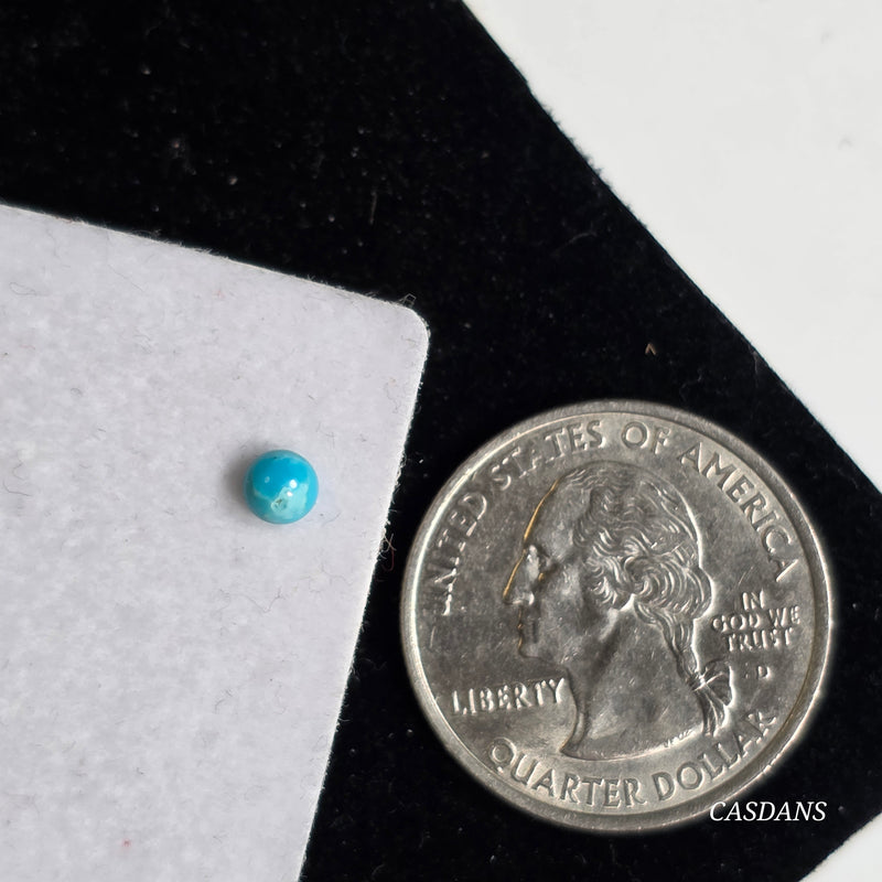 Kingman Turquoise 4mm Round Cabochon - Calibrated (1 Piece)