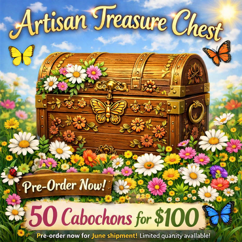 Pre-Order: Month of June's Artisan Treasure Chest - 50 Piece Cabochon Discovery Box