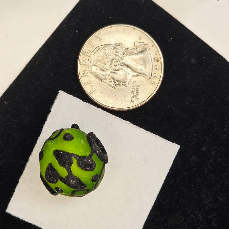 18mm Matte Lampwork Bead - Light Green