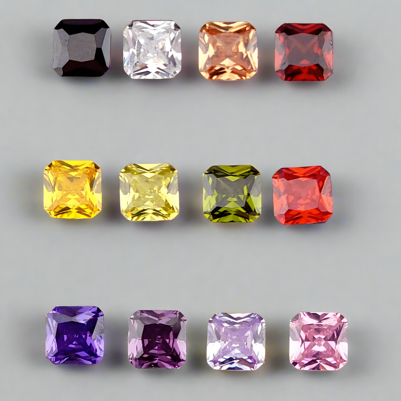 Cubic Zirconia Radiant Cut Facets - Calibrated ( CZ )