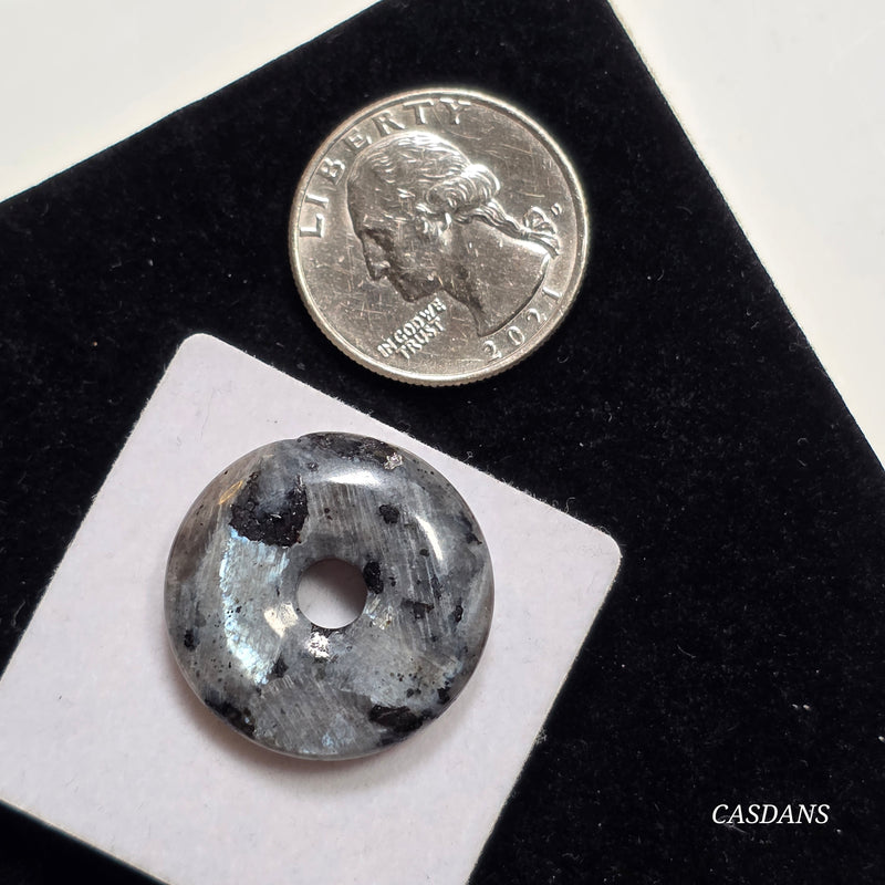 1 Piece, 25mm Larvikite Donut