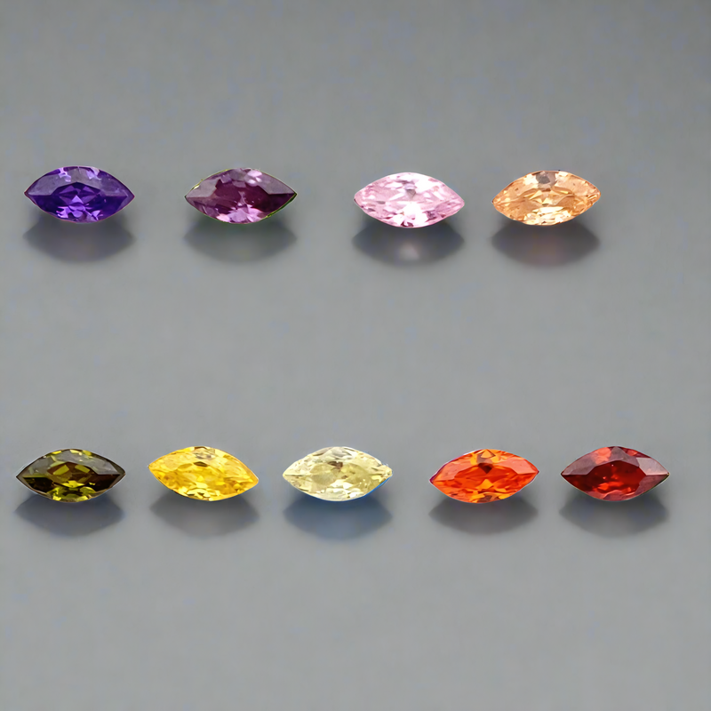 Cubic Zirconia Marquis Facets - Calibrated ( CZ )