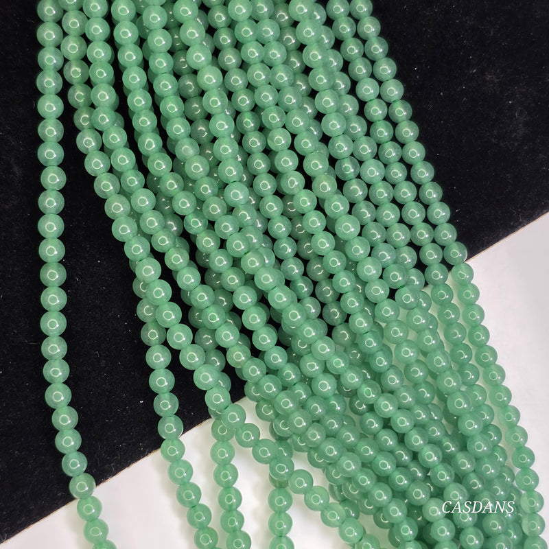Green Aventurine 3mm Smooth Round Bead