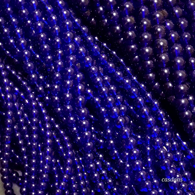 Glass Beads - Cobalt Blue