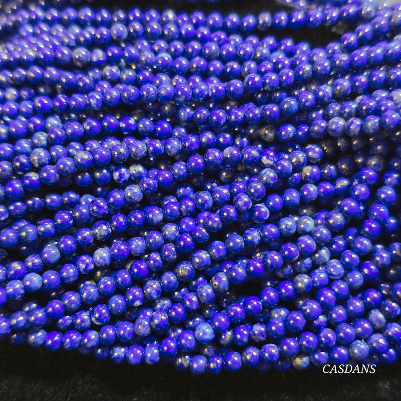 Lapis Lazuli 3mm Smooth Round Beads
