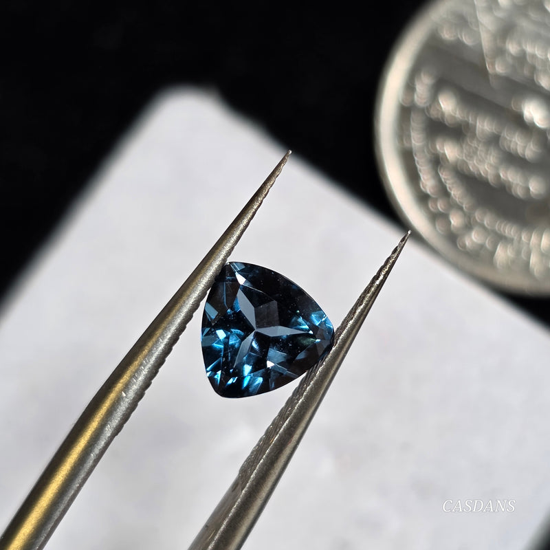 London Blue Topaz 7mm Trillion Cut Facet - Calibrated (1 Piece)