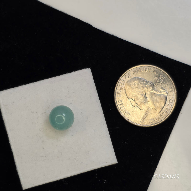 Caribbean Blue Calcite 8mm Smooth Round Bead