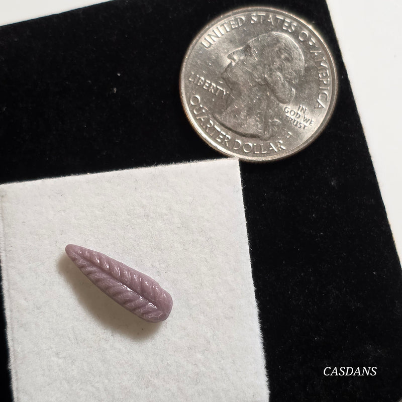 Czech Glass Feather Bead - Mauve (Side Drilled)