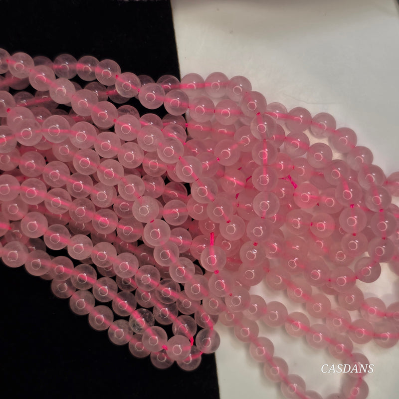 Rose Quartz 6mm Smooth Round Beads