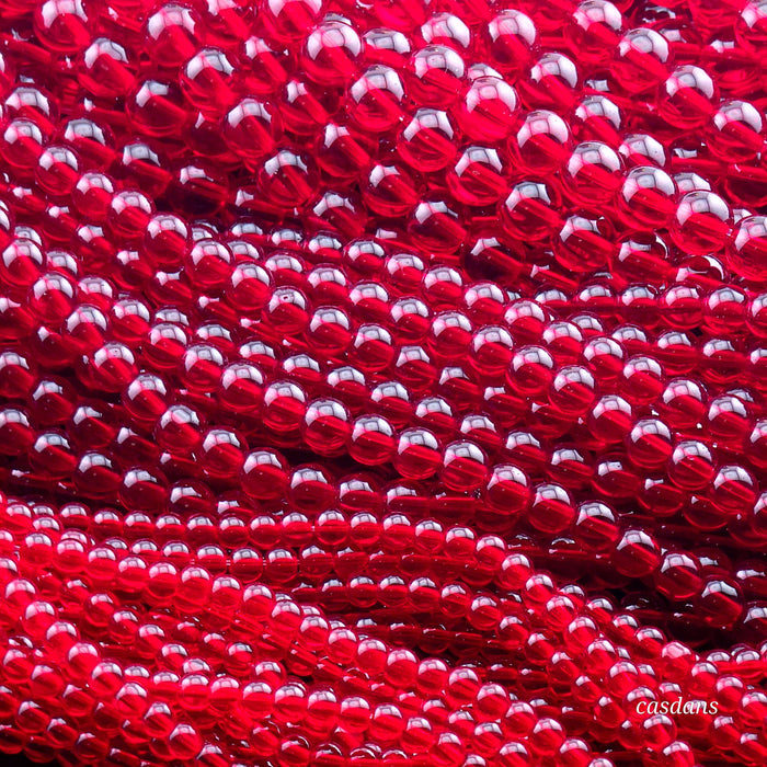 Glass Beads - Royal Red