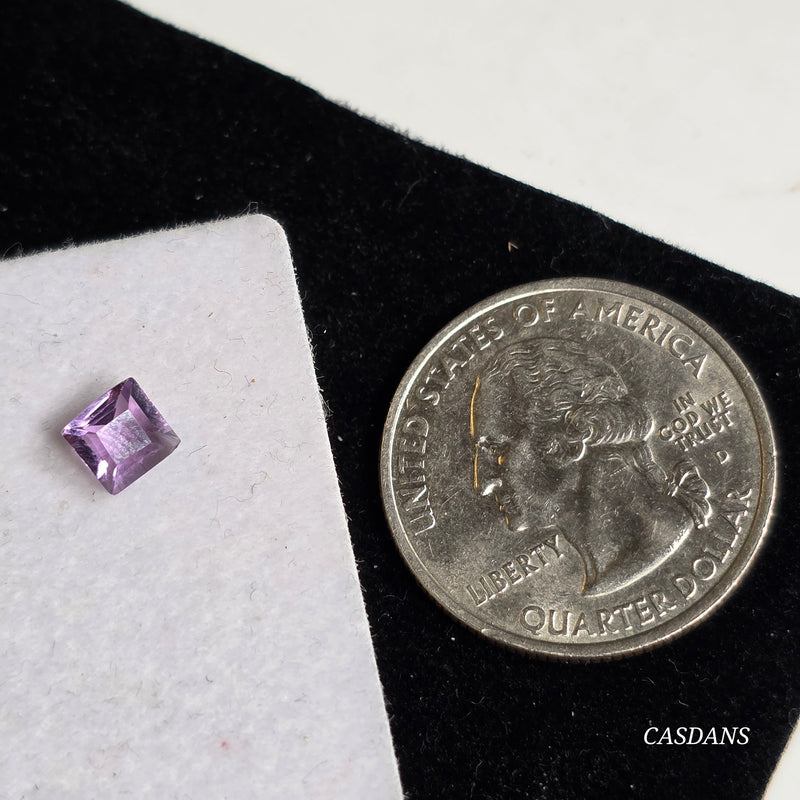 Amethyst 5mm Princess Cut Facet - Calibrated (1 Piece)