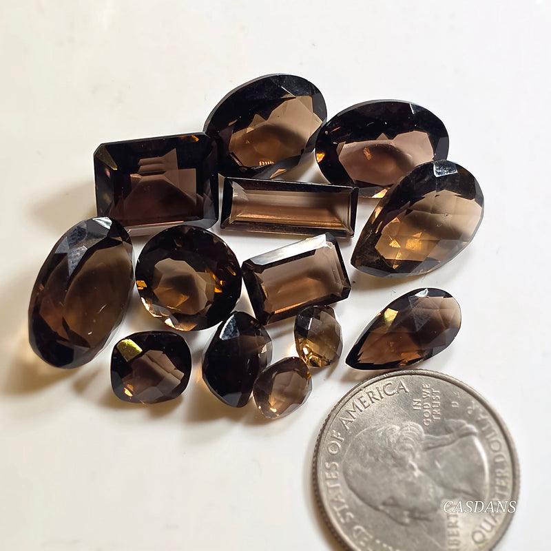 Smokey Quartz Facet - Calibrated