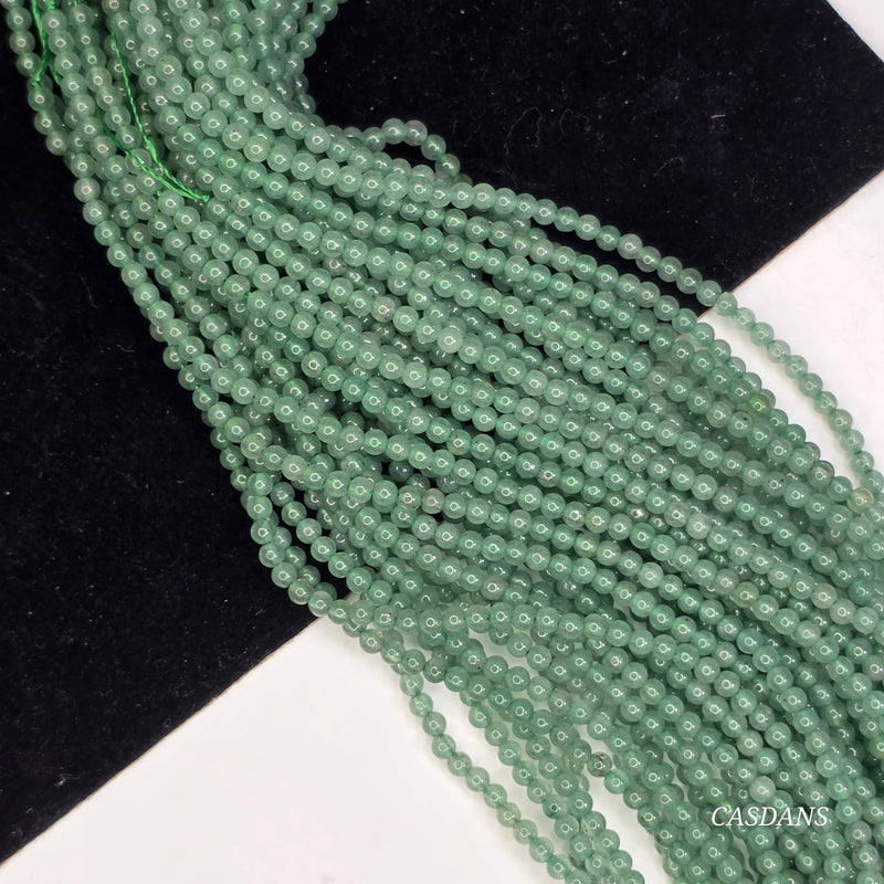 Green Aventurine 2mm Smooth Round Bead