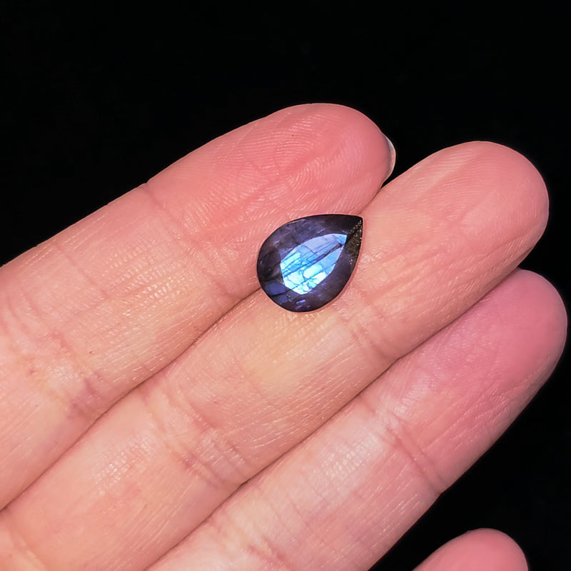 Labradorite 9x12mm Pear Facet - Calibrated