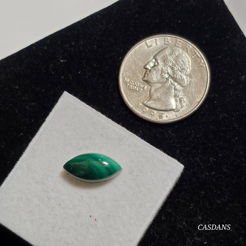 Malachite 7x14mm Marquis Cabochon