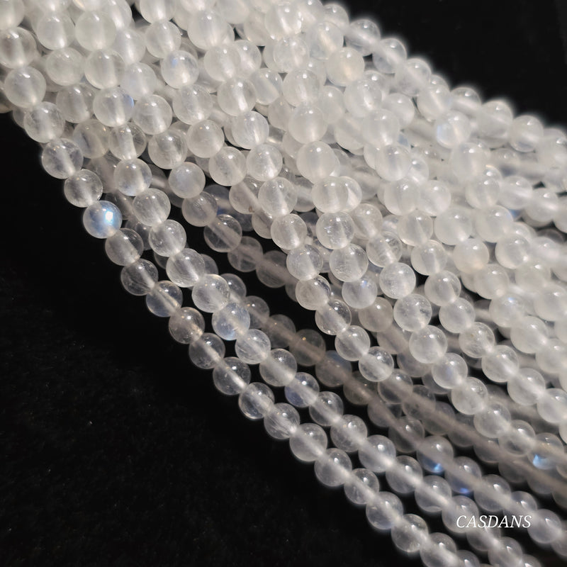 Moonstone 3mm Smooth Round Beads