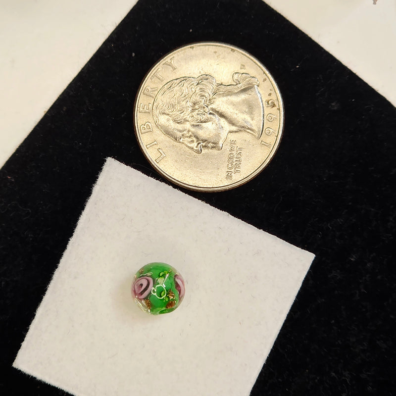 8mm Luminous Flower Bead - Green