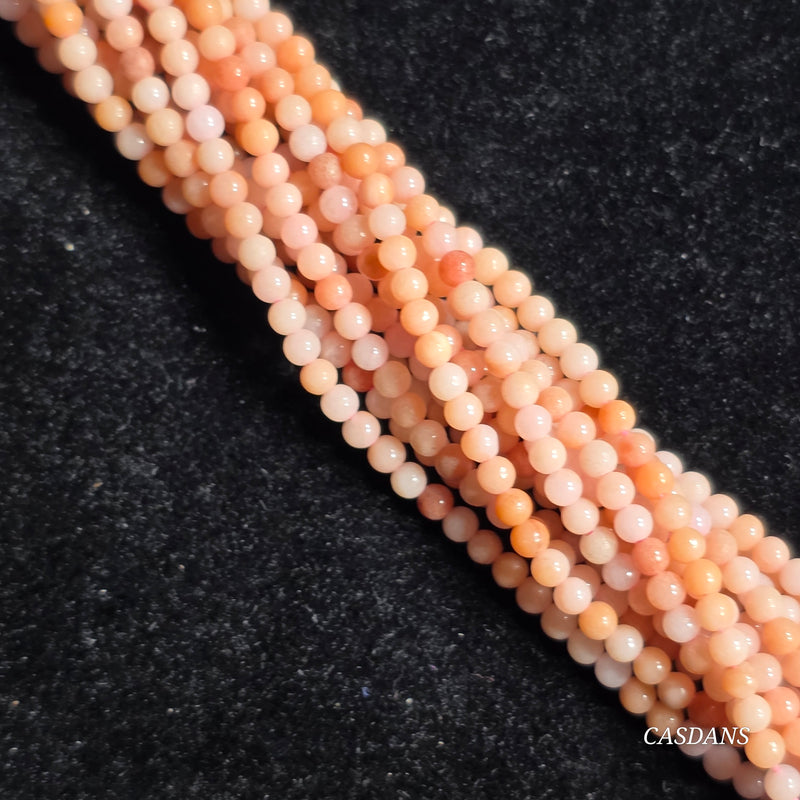 Peach Aventurine 2mm Smooth Round Beads