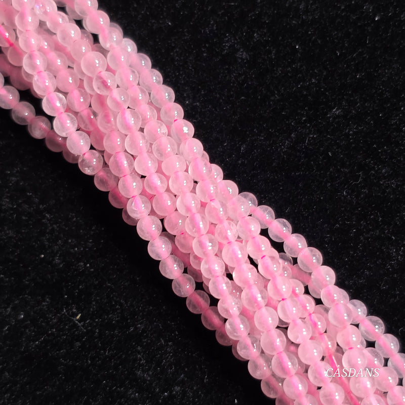 Light Rose Quartz 2mm Smooth Round Beads