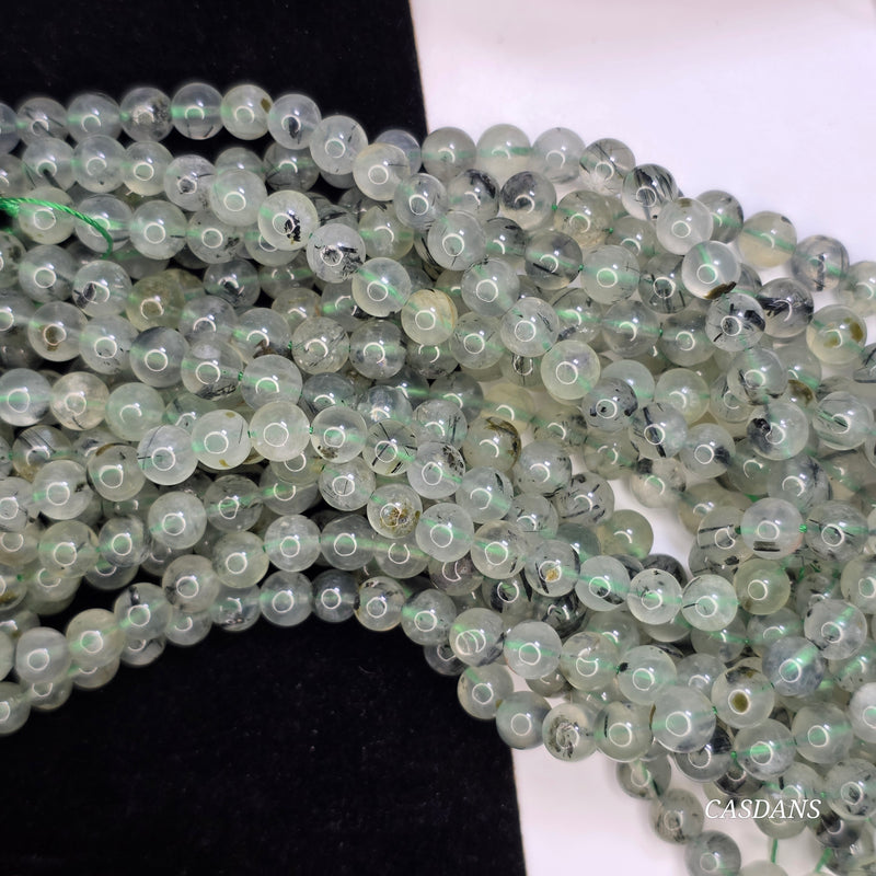 Prehnite 6mm Smooth Round Beads