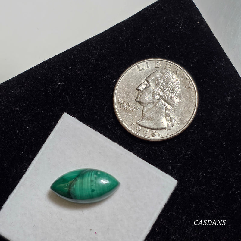 Malachite 9x18mm Marquis Cabochon